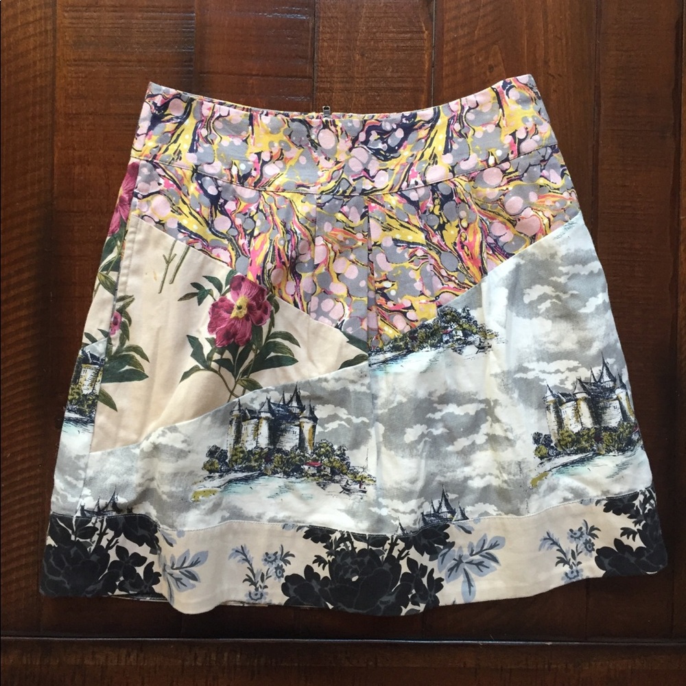 Anthropologie 2(S) Leifnotes patchwork skirt
